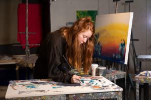 Girl painting