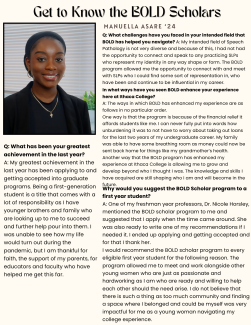 Get to Know the BOLD Scholars
